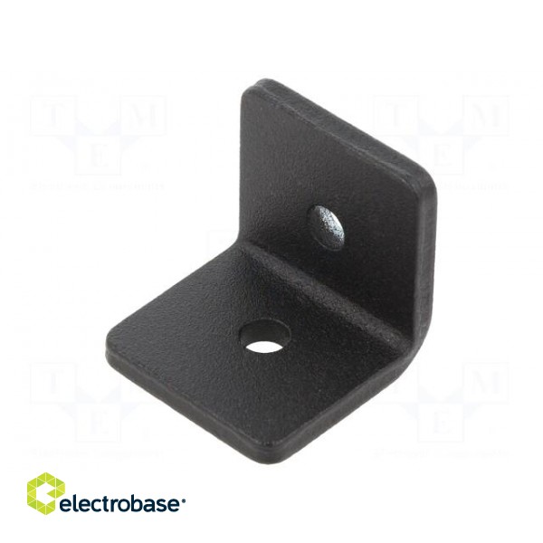 Angle bracket | for profiles | W: 30mm | H: 30mm | L: 30mm | steel | black