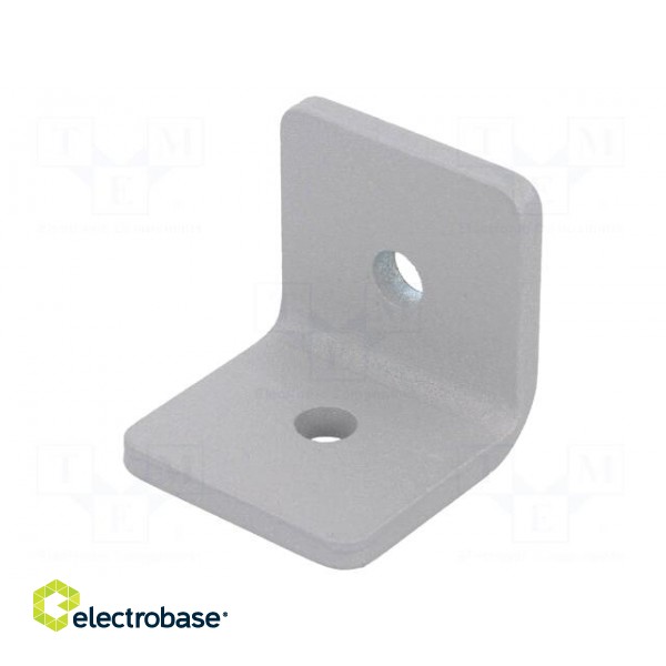 Angle bracket | for profiles | W: 40mm | H: 40mm | L: 40mm | steel | silver