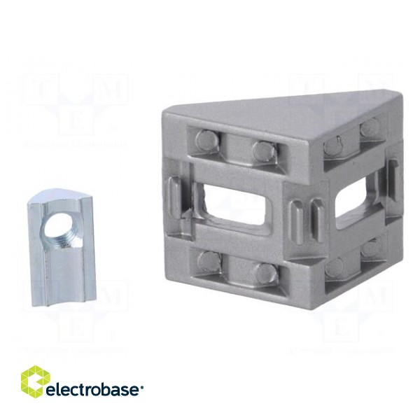 Angle bracket | for profiles | Width of the groove: 6mm фото 5