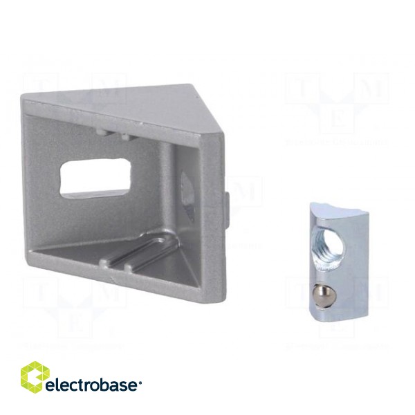 Angle bracket | for profiles | Width of the groove: 6mm | Size: 30mm image 2
