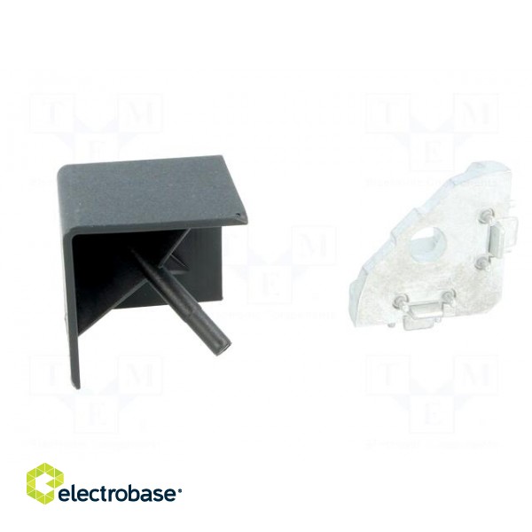 Angle bracket | for profiles | Width of the groove: 8mm | aluminium фото 5