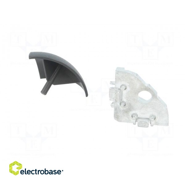 Angle bracket | for profiles | Width of the groove: 8mm | cast zinc image 6