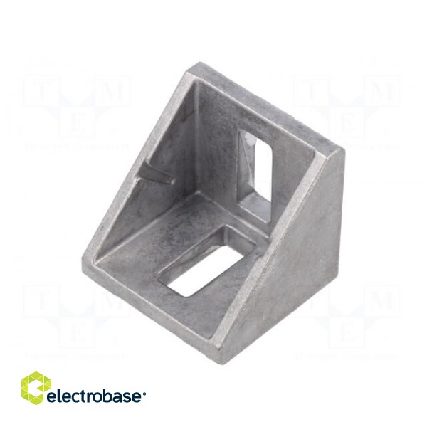 Angle bracket | for profiles | Width of the groove: 8mm | W: 38mm