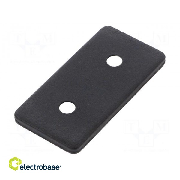Flat bar | for profiles | W: 40mm | L: 80mm | steel | Colour: black image 2