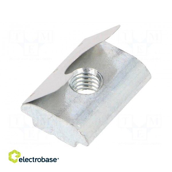 Nut | for profiles | Width of the groove: 10mm | stainless steel фото 1