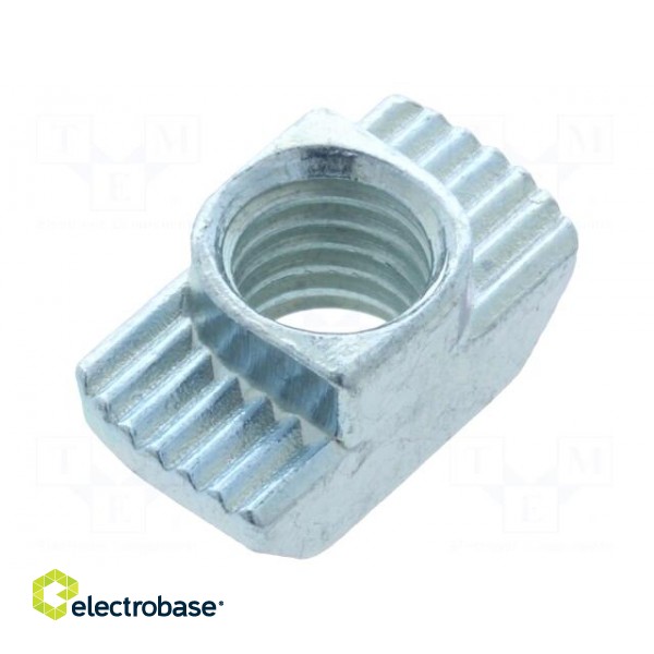 Nut | for profiles | Width of the groove: 10mm | steel | zinc | T-slot image 2
