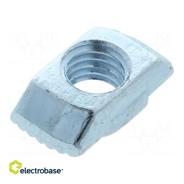 Nut | for profiles | Width of the groove: 10mm | steel | zinc | H: 1.5mm paveikslėlis 1