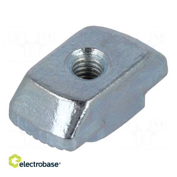 Nut | for profiles | Width of the groove: 10mm | steel | zinc paveikslėlis 2