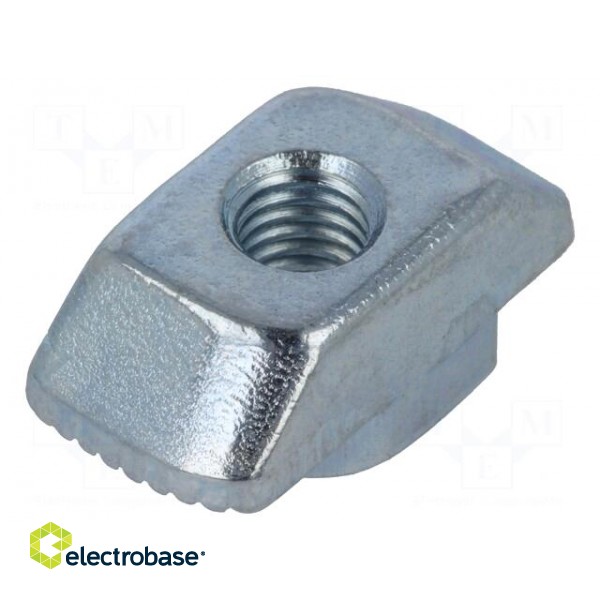 Nut | for profiles | Width of the groove: 10mm | steel | zinc image 2