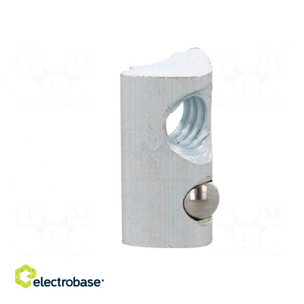 Nut | for profiles | Width of the groove: 6mm | steel | zinc фото 2