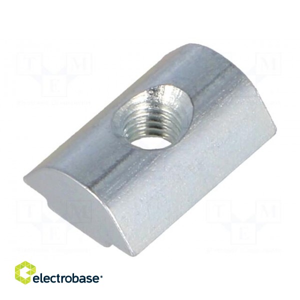Nut | for profiles | Width of the groove: 6mm | steel | zinc | T-slot image 1