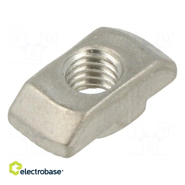 Nut | for profiles | Width of the groove: 8mm | stainless steel