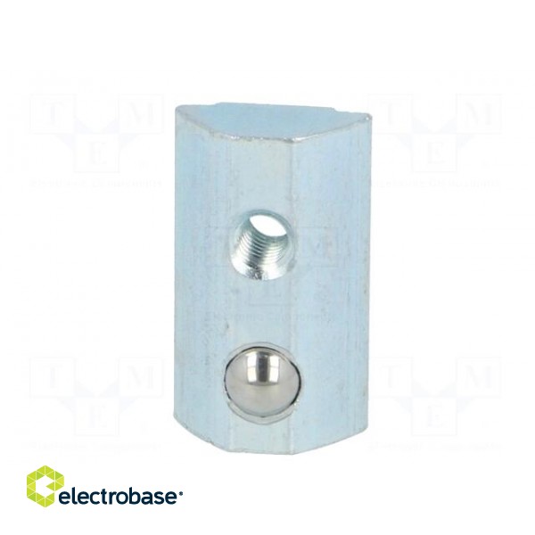 Nut | for profiles | Width of the groove: 8mm | steel | zinc фото 4
