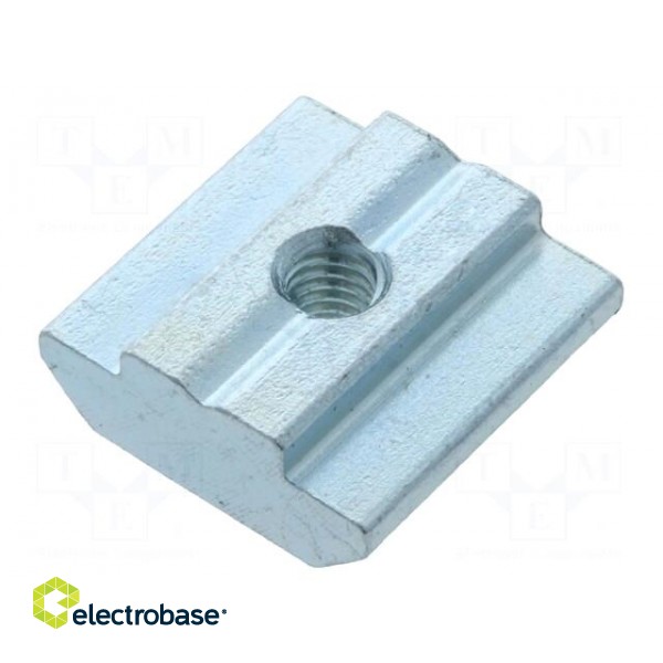 Nut | for profiles | Width of the groove: 8mm | steel | zinc | T-slot image 2