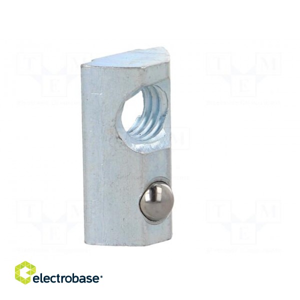 Nut | for profiles | Width of the groove: 8mm | steel | zinc фото 2