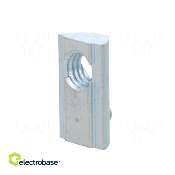 Nut | for profiles | Width of the groove: 8mm | steel | zinc фото 8