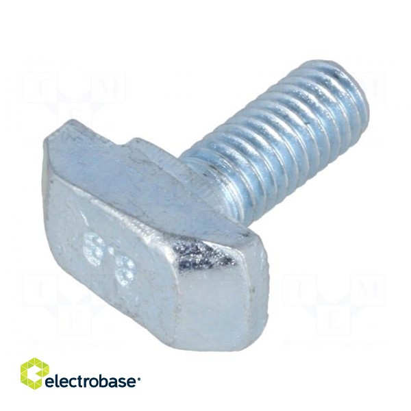 Screw | for profiles | Width of the groove: 8mm | L: 16mm | steel | zinc