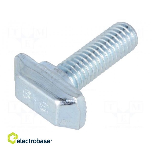 Screw | for profiles | Width of the groove: 8mm | L: 20mm | steel | zinc