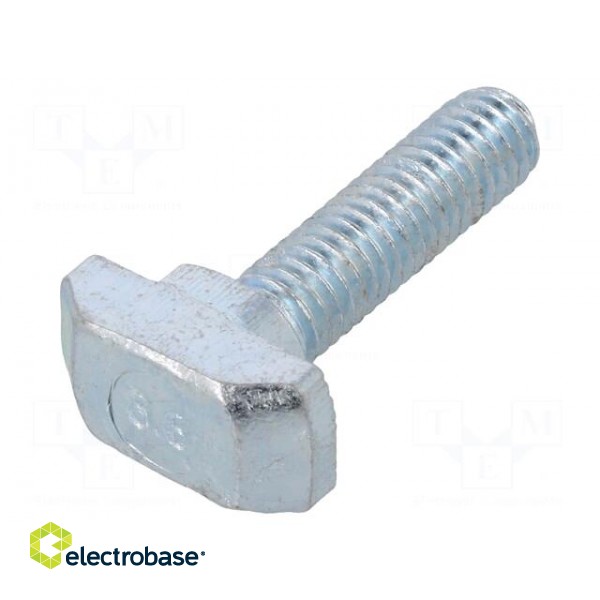 Screw | for profiles | Width of the groove: 8mm | L: 25mm | steel | zinc