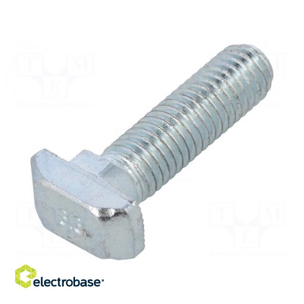 Screw | for profiles | Width of the groove: 8mm | L: 30mm | steel | zinc