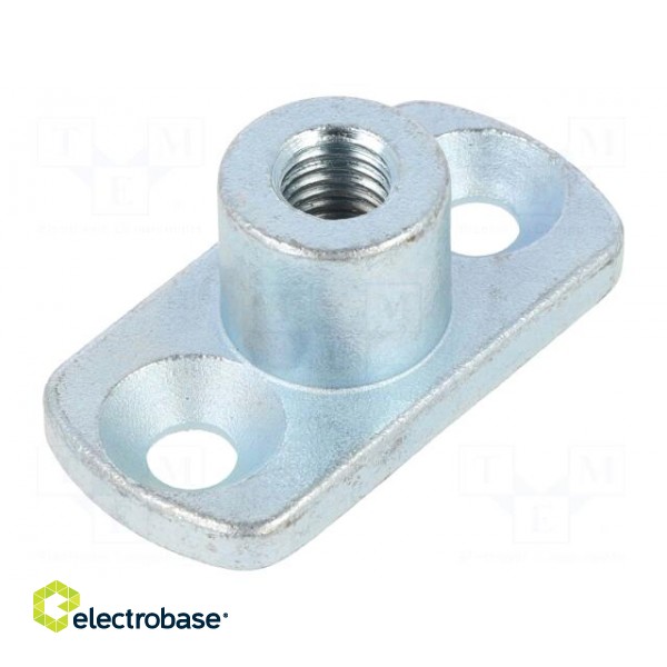 Threaded flange | W: 30mm | H: 24mm | L: 60mm | steel | zinc | Thread: M12