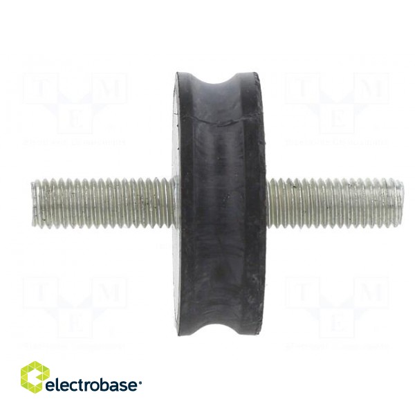 Vibration damper | M10 | Ø: 50mm | rubber | L: 15mm | Thread len: 28mm фото 3
