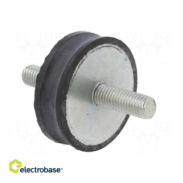 Vibration damper | M10 | Ø: 50mm | rubber | L: 15mm | Thread len: 28mm фото 9