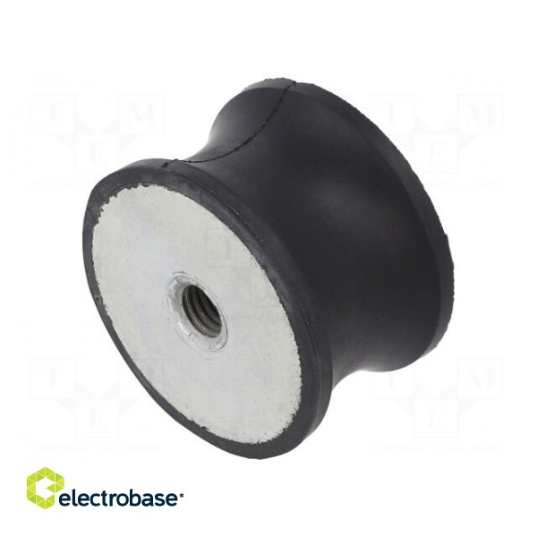 Vibration damper | M10 | Ø: 50mm | rubber | L: 30mm | H: 10mm | 1499N