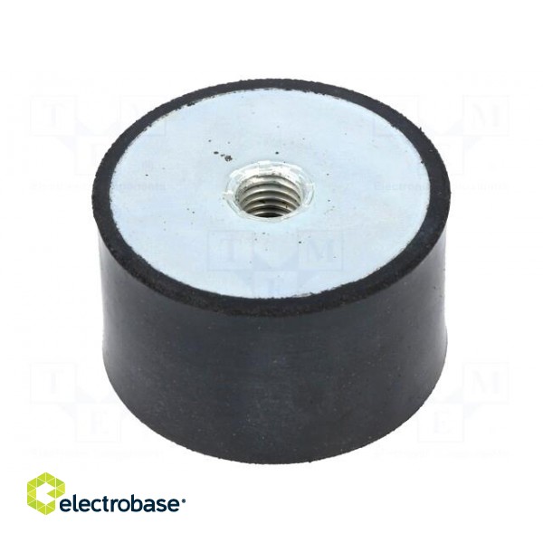 Vibration damper | M10 | Ø: 50mm | rubber | L: 30mm | H: 10mm