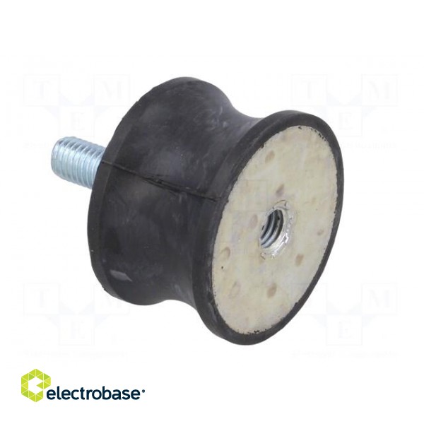 Vibration damper | M10 | Ø: 50mm | rubber | L: 30mm | Thread len: 28mm paveikslėlis 8