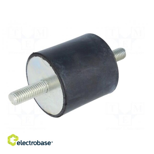 Vibration damper | M10 | Ø: 50mm | rubber | L: 50mm | Thread len: 28mm фото 2