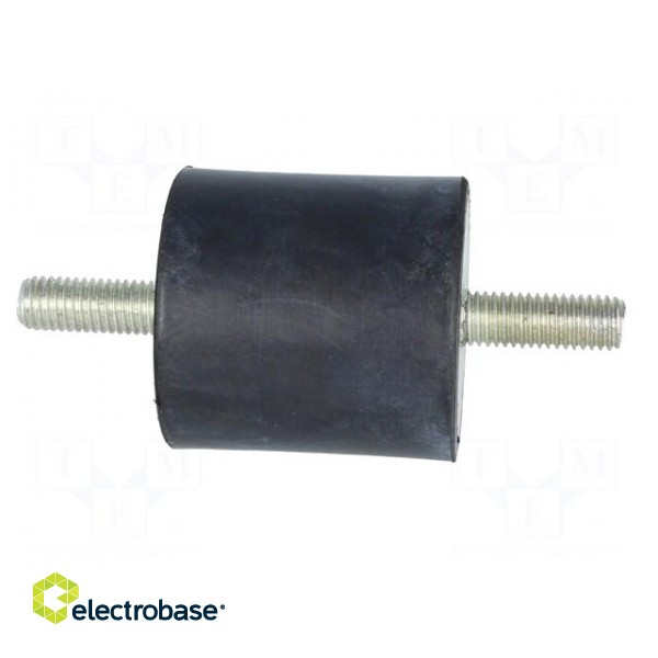 Vibration damper | M10 | Ø: 50mm | rubber | L: 50mm | Thread len: 28mm image 3