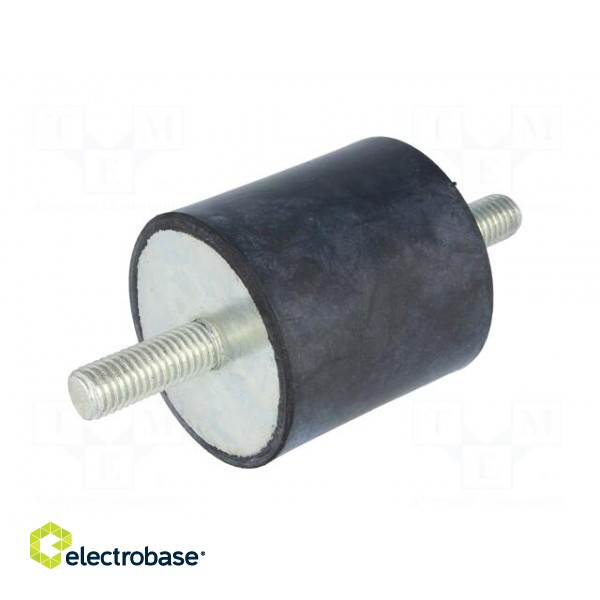 Vibration damper | M10 | Ø: 50mm | rubber | L: 50mm | Thread len: 28mm фото 6