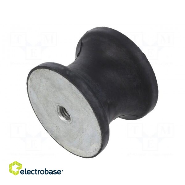 Vibration damper | M12 | Ø: 70mm | rubber | L: 53mm | H: 12mm | 2597N