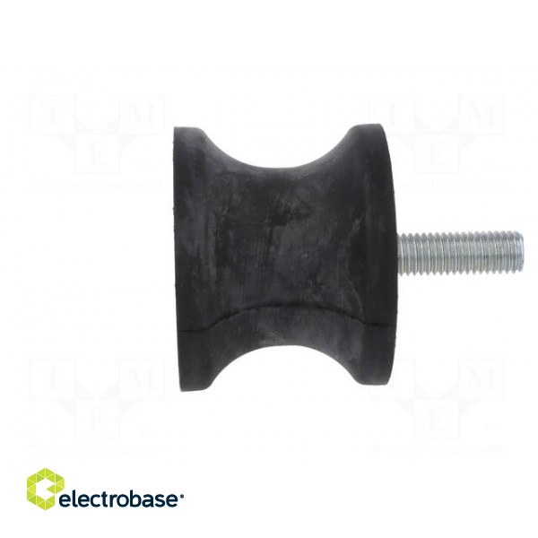 Vibration damper | M12 | Ø: 70mm | rubber | L: 53mm | Thread len: 37mm image 3