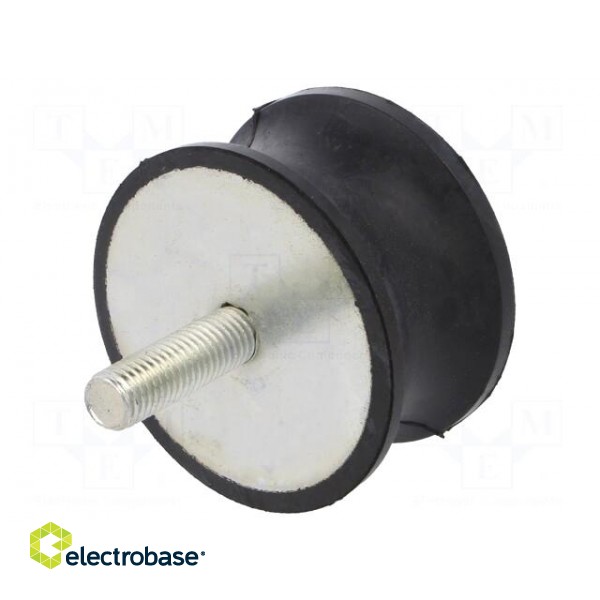 Vibration damper | M12 | Ø: 75mm | rubber | L: 40mm | Thread len: 37mm image 1