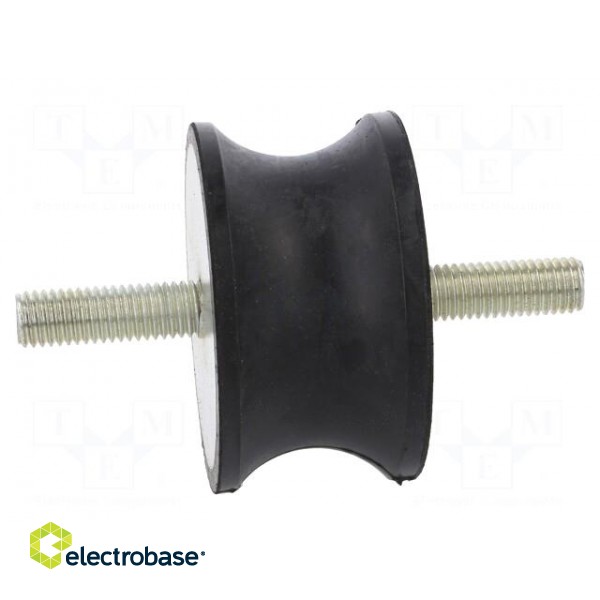 Vibration damper | M12 | Ø: 75mm | rubber | L: 40mm | Thread len: 37mm image 3
