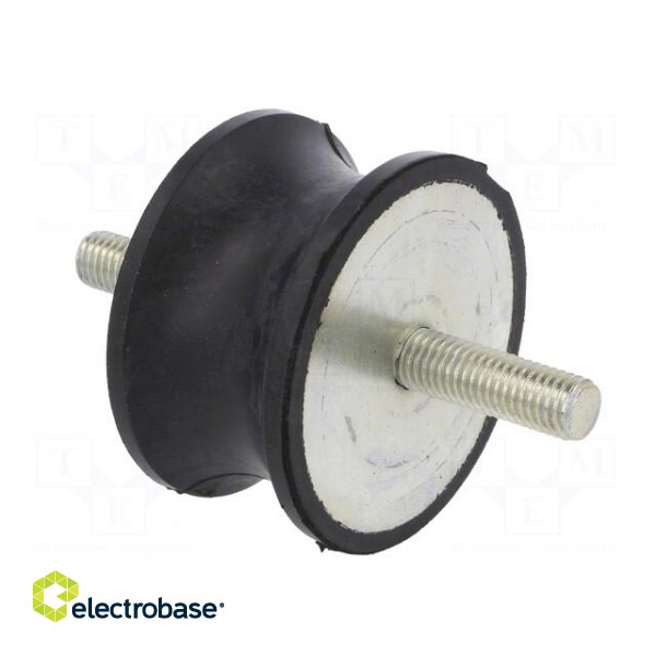 Vibration damper | M12 | Ø: 75mm | rubber | L: 40mm | Thread len: 37mm image 4