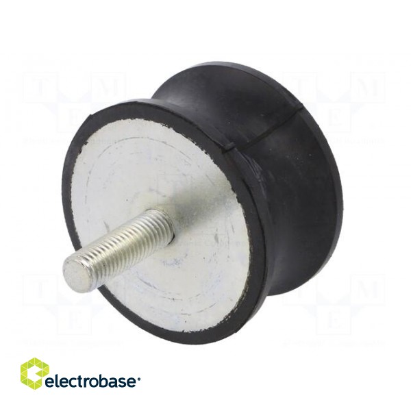 Vibration damper | M12 | Ø: 75mm | rubber | L: 40mm | Thread len: 37mm image 6