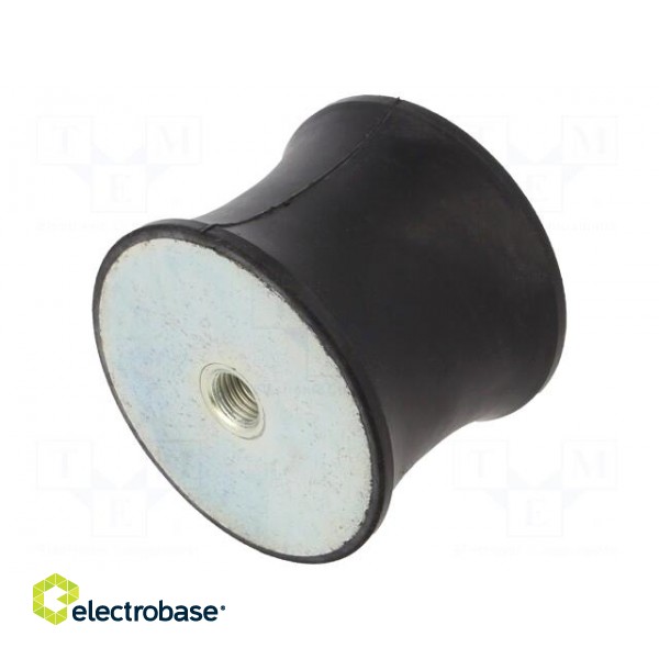 Vibration damper | M16 | Ø: 95mm | rubber | L: 75mm | H: 16mm | 10382N image 1