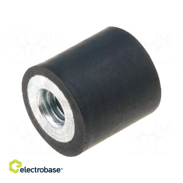 Vibration damper | M4 | Ø: 10mm | rubber | L: 10mm | H: 4mm | 90N | 36N/mm