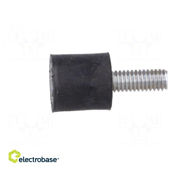 Vibration damper | M4 | Ø: 10mm | rubber | L: 10mm | Thread len: 10mm image 3