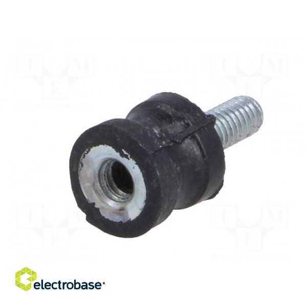 Vibration damper | M4 | Ø: 10mm | rubber | L: 10mm | Thread len: 10mm image 2