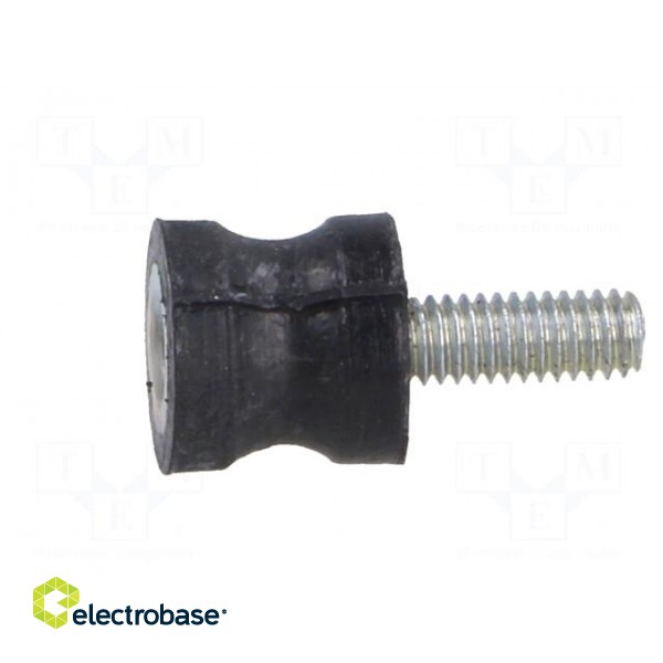 Vibration damper | M4 | Ø: 10mm | rubber | L: 10mm | Thread len: 10mm image 3