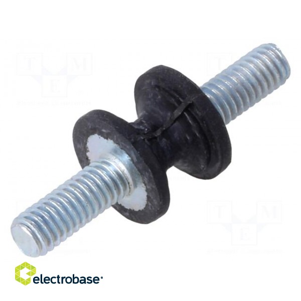 Vibration damper | M4 | Ø: 10mm | rubber | L: 8mm | Thread len: 10mm | 105N