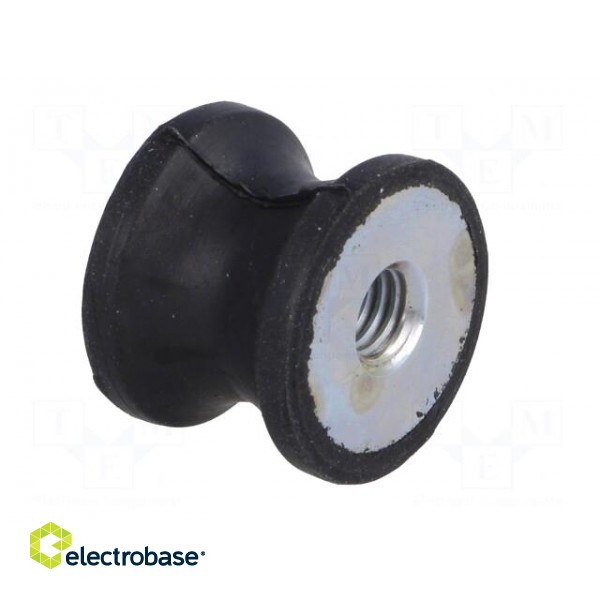 Vibration damper | M6 | Ø: 20mm | rubber | L: 15mm | H: 6mm | 223N | 60N/mm image 8