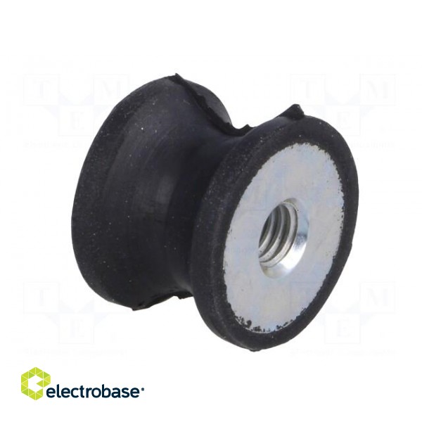 Vibration damper | M6 | Ø: 20mm | rubber | L: 15mm | H: 6mm | 223N | 60N/mm image 4