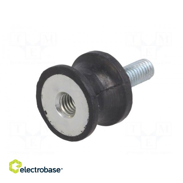 Vibration damper | M6 | Ø: 20mm | rubber | L: 15mm | Thread len: 18mm image 2