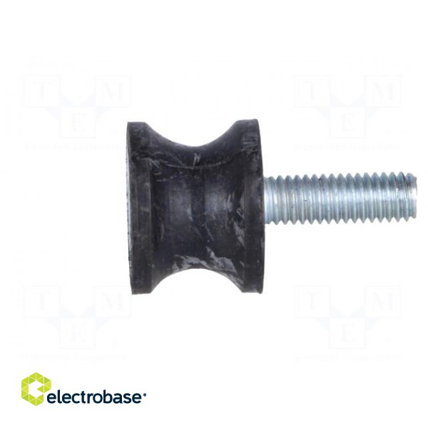 Vibration damper | M6 | Ø: 20mm | rubber | L: 15mm | Thread len: 18mm image 3