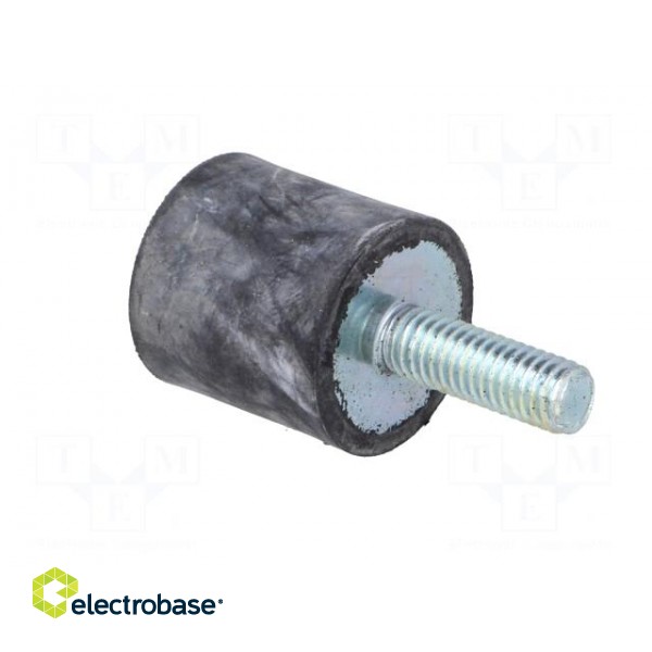 Vibration damper | M6 | Ø: 20mm | rubber | L: 20mm | Thread len: 18mm image 4